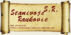 Stanivoje Rauković vizit kartica